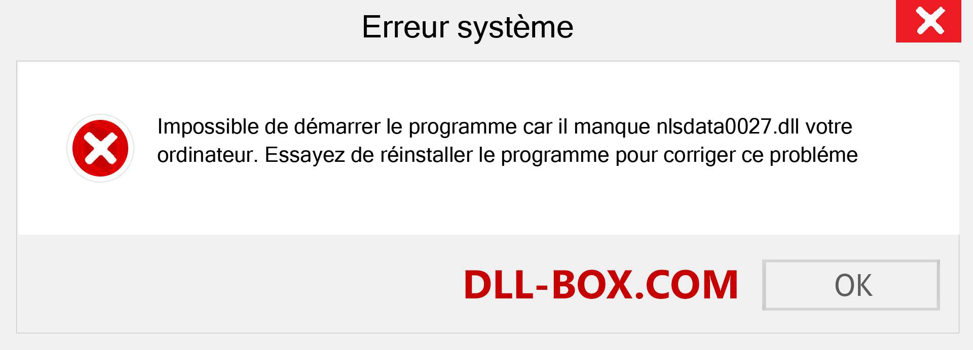 Le fichier nlsdata0027.dll est manquant ?. Télécharger pour Windows 7, 8, 10 - Correction de l'erreur manquante nlsdata0027 dll sur Windows, photos, images